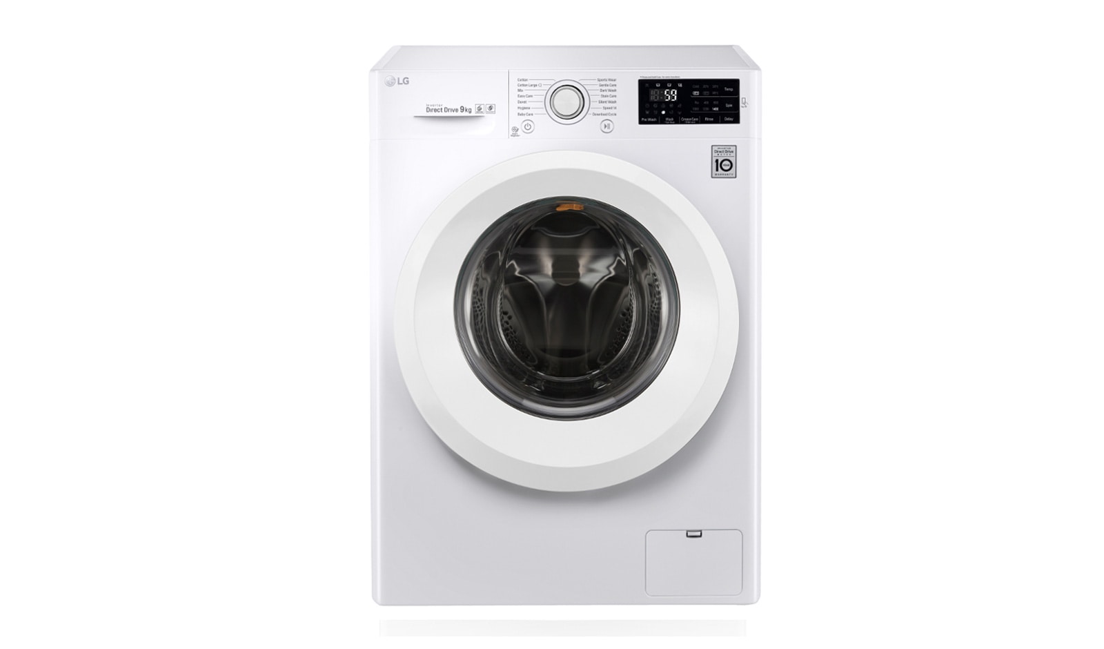 Front view of 9kg 6 Motion DD Washing Machine with TurboWash™ FH4U2VFN3