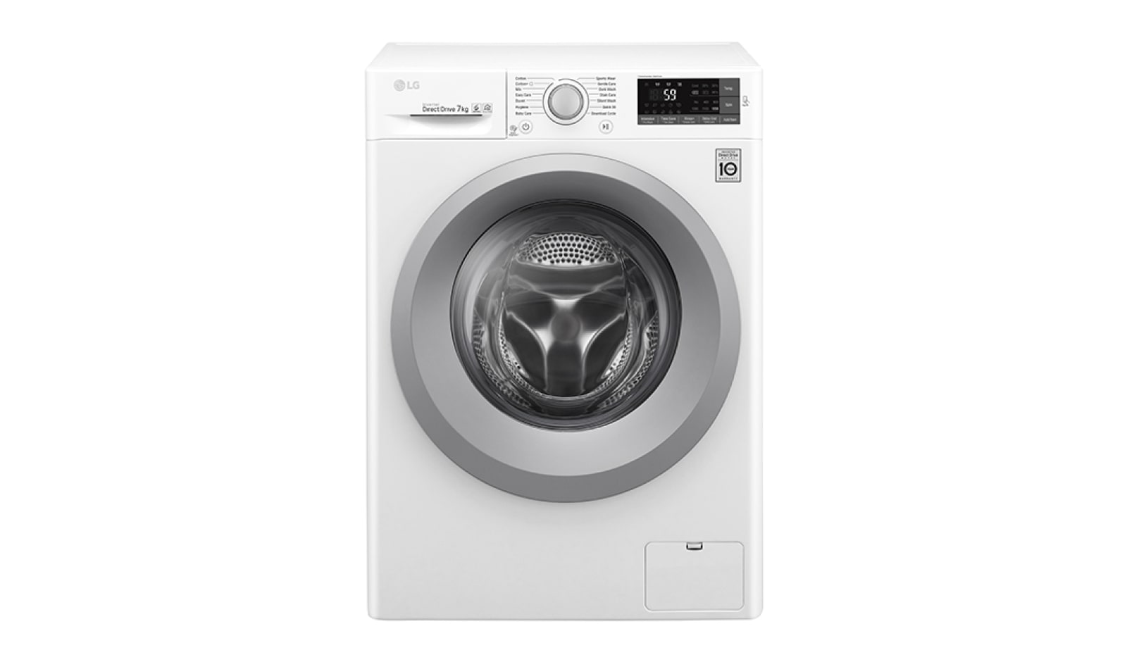 Front view of 7KG Washing Machine with multiple Wash Programs and Smart ThinQ connectivity W3J5QN4WW