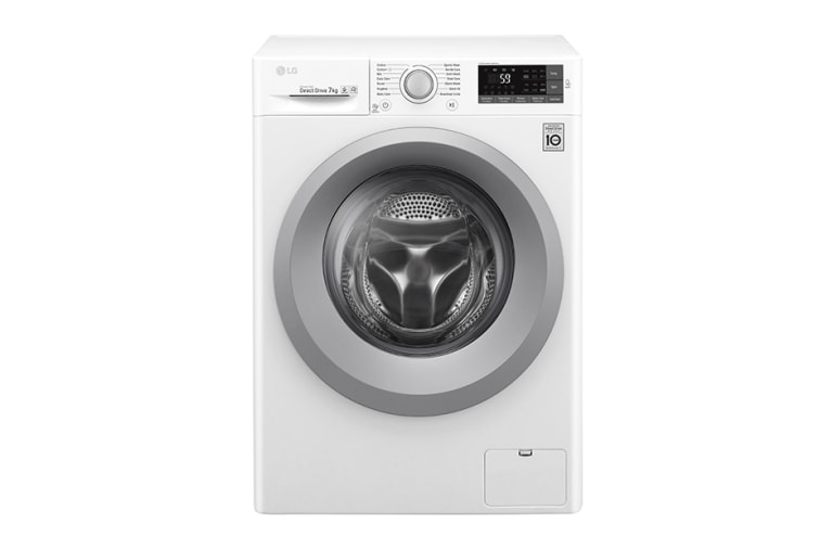 Front view of 7KG Washing Machine with multiple Wash Programs and Smart ThinQ connectivity W3J5QN4WW