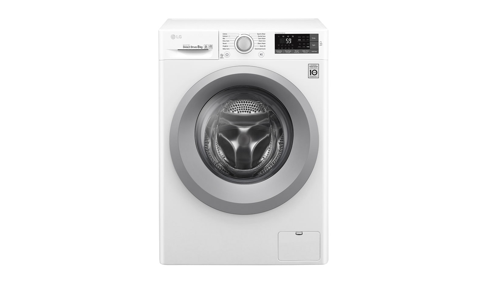 Front view of 8KG Washing Machine with multiple Wash Programs and Smart ThinQ connectivity W5J5TN4WW