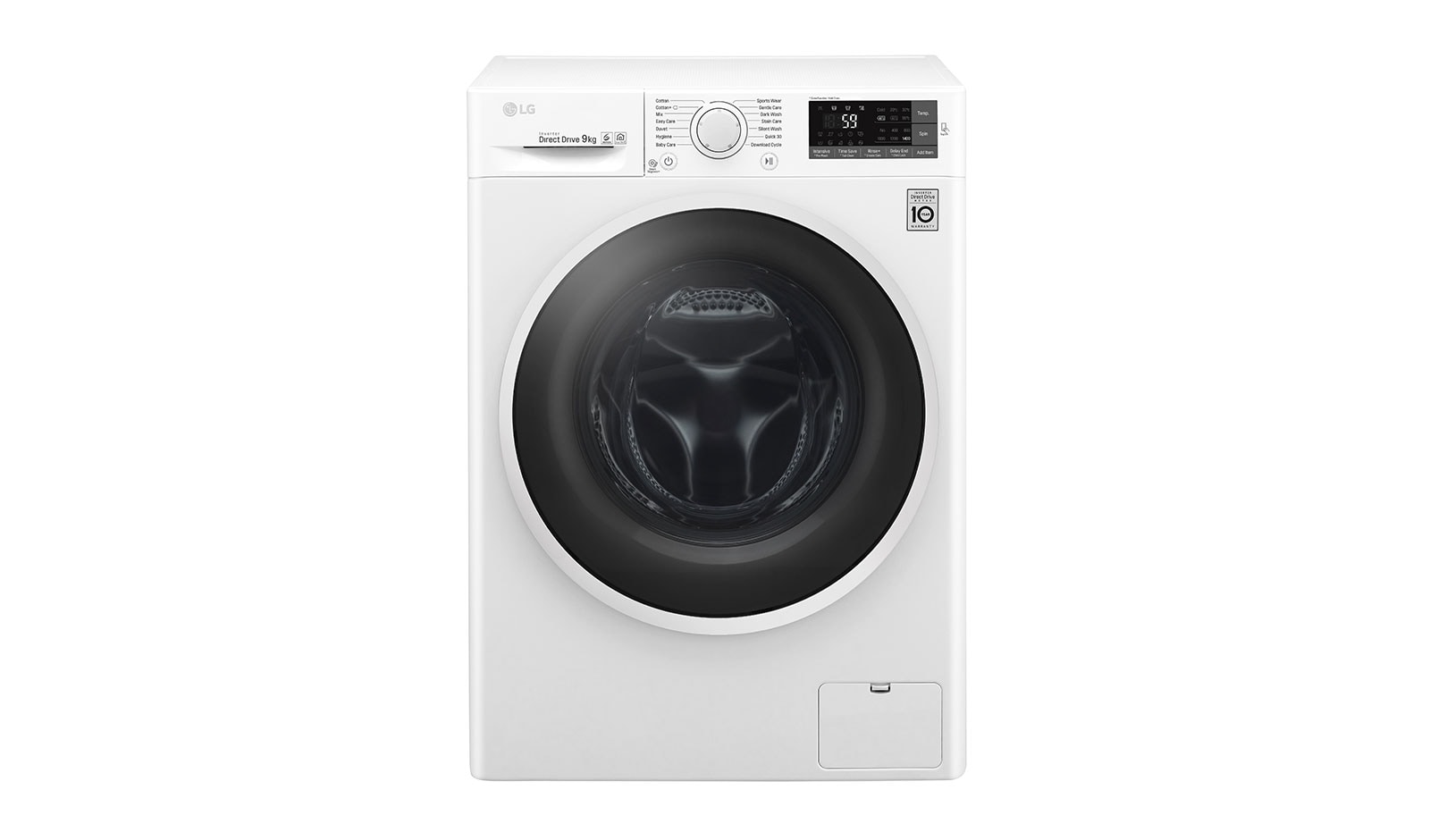 Front view of 9 KG Washing Machine with multiple Wash Programs and Smart ThinQ™ connectivity W5J6VN0WW