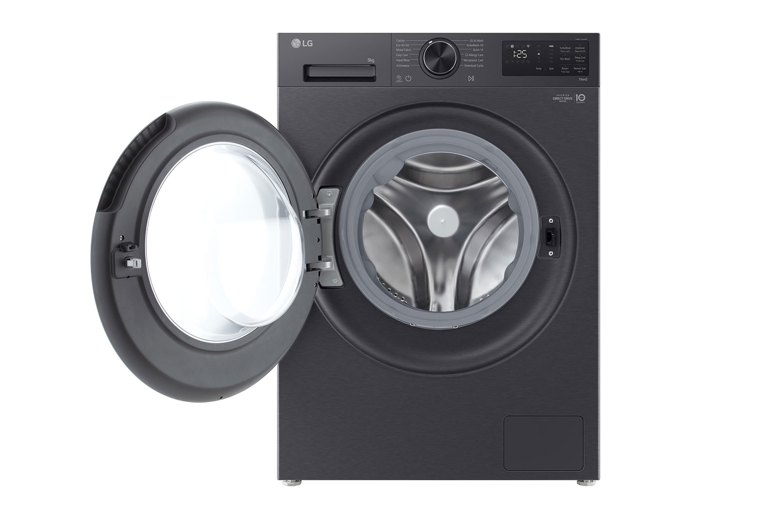 Front open view of LG front load washing machine