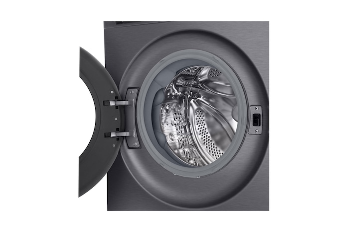 Right perspective view of of LG washer dryer combo