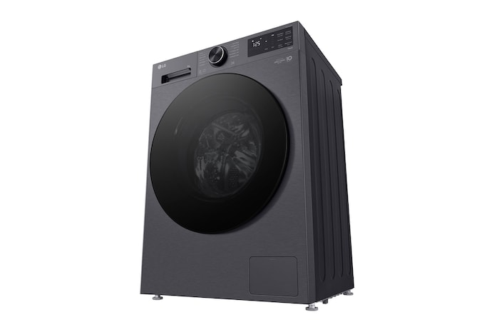 LG front load washing machine detecting the shirts in a laundry room