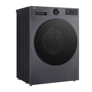 Left perspective view of of LG washer dryer combo