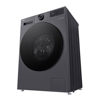 LG front load washing machine detecting the shirts in a laundry room