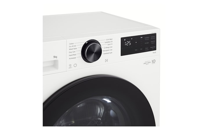 Detailed view of the stainless drum