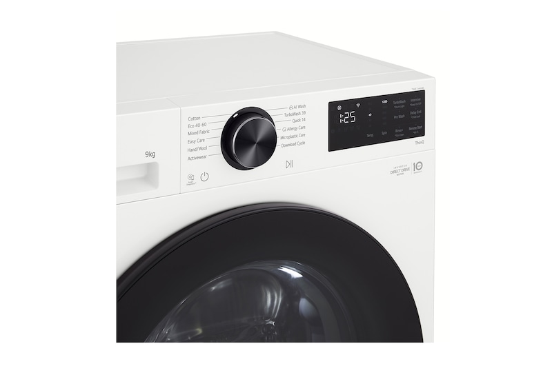 Detailed view of the stainless drum