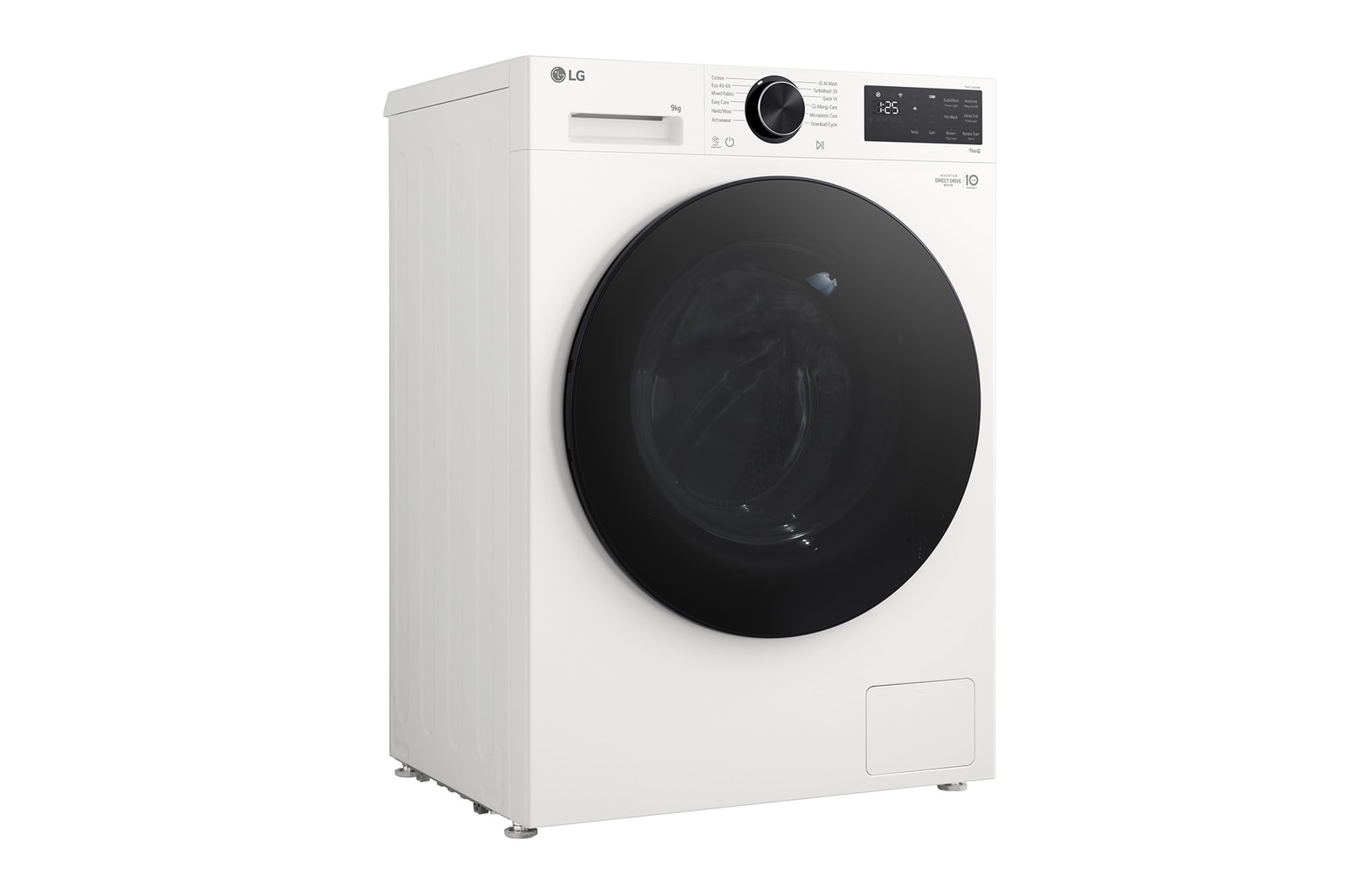 Left perspective view of of LG washer dryer combo
