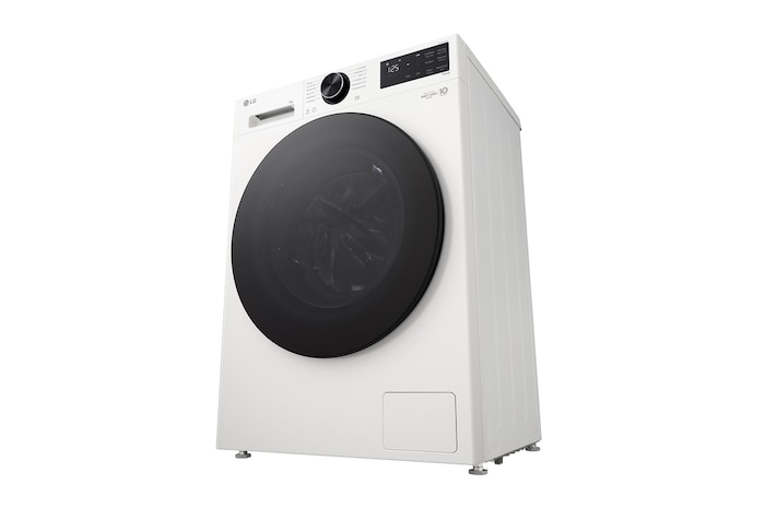 LG front load washing machine detecting the shirts in a laundry room