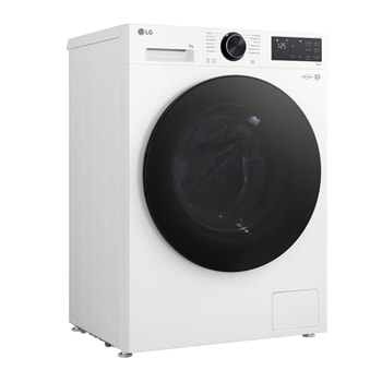 Left perspective view of of LG washer dryer combo