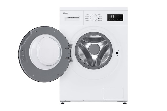 Front loading washing machine front open door image