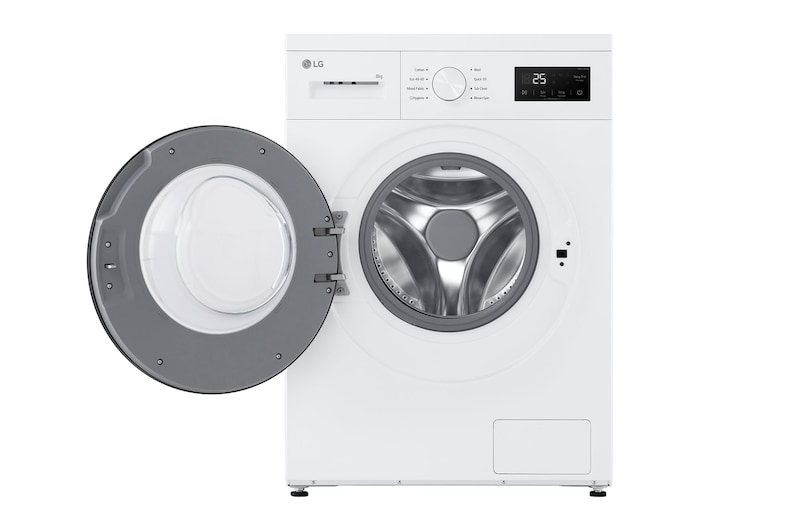 Front loading washing machine front open door image