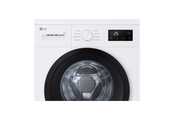 image of teddy bear and white towel inside the washing machine drum. Text read : 'Hygiene care': With hygiene care, your clothes get a deep clean that removes 99.9% of bacteria.