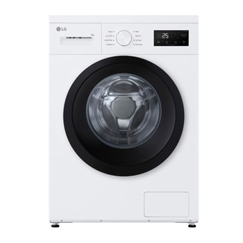 Front view of 10kg Front Load Washing Machine White - Hygiene Care, Quick 30, Tub Clean {F4Z1VYC6W}