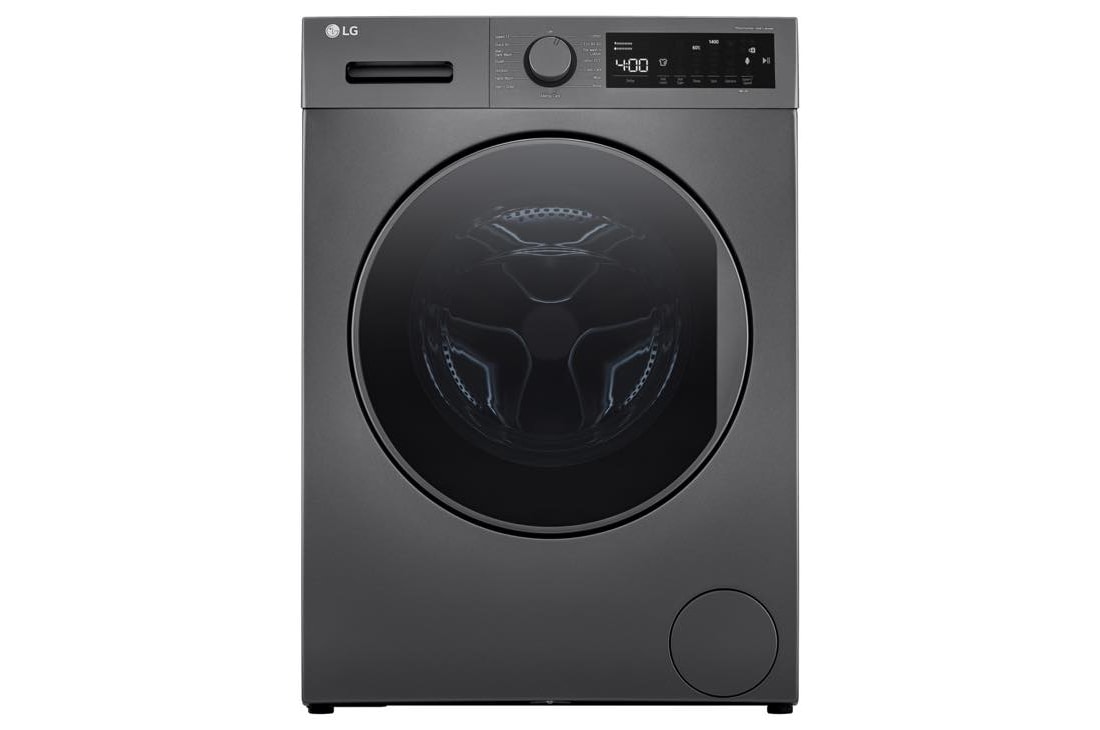 Front view of 9kg Steam™ Washing Machine, Dark Silver - F4T209SSE