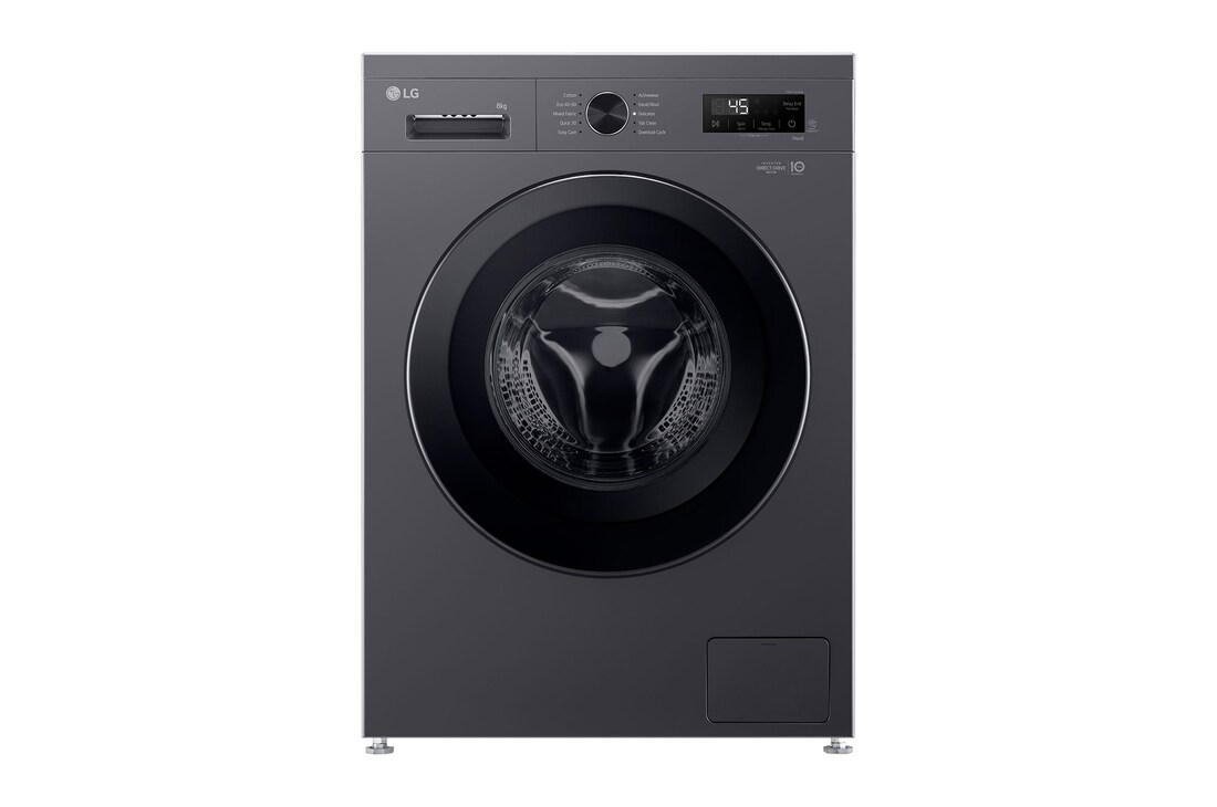 Front view of 8kg Direct Drive Washing Machine Grey - F4X1008NMK
