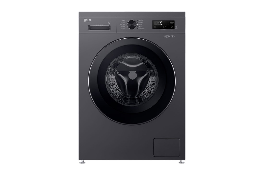 Front view of 8kg Direct Drive Washing Machine Grey - F4X1008NMK