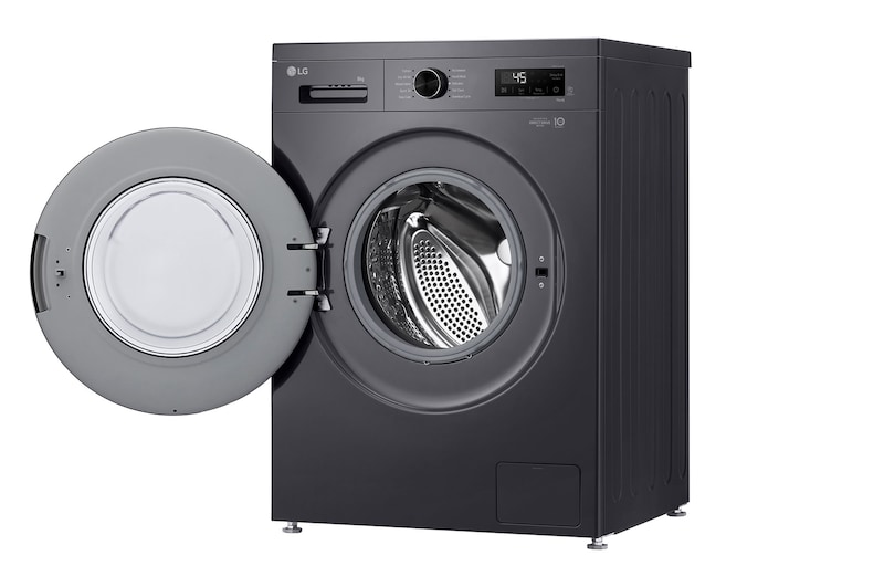 Left side view with open door