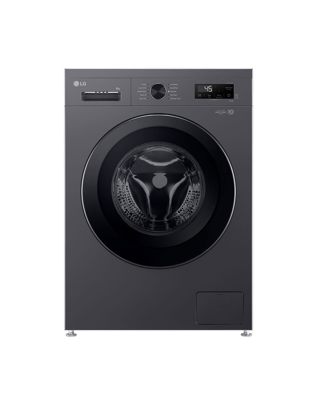 8kg Direct Drive Washing Machine, Grey LG UK
