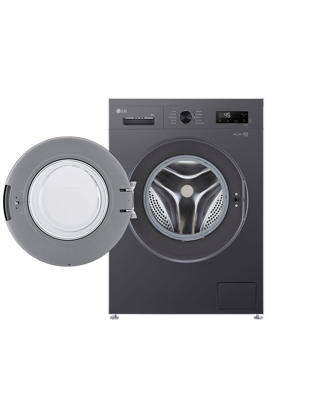 8kg Direct Drive Washing Machine, Grey LG UK