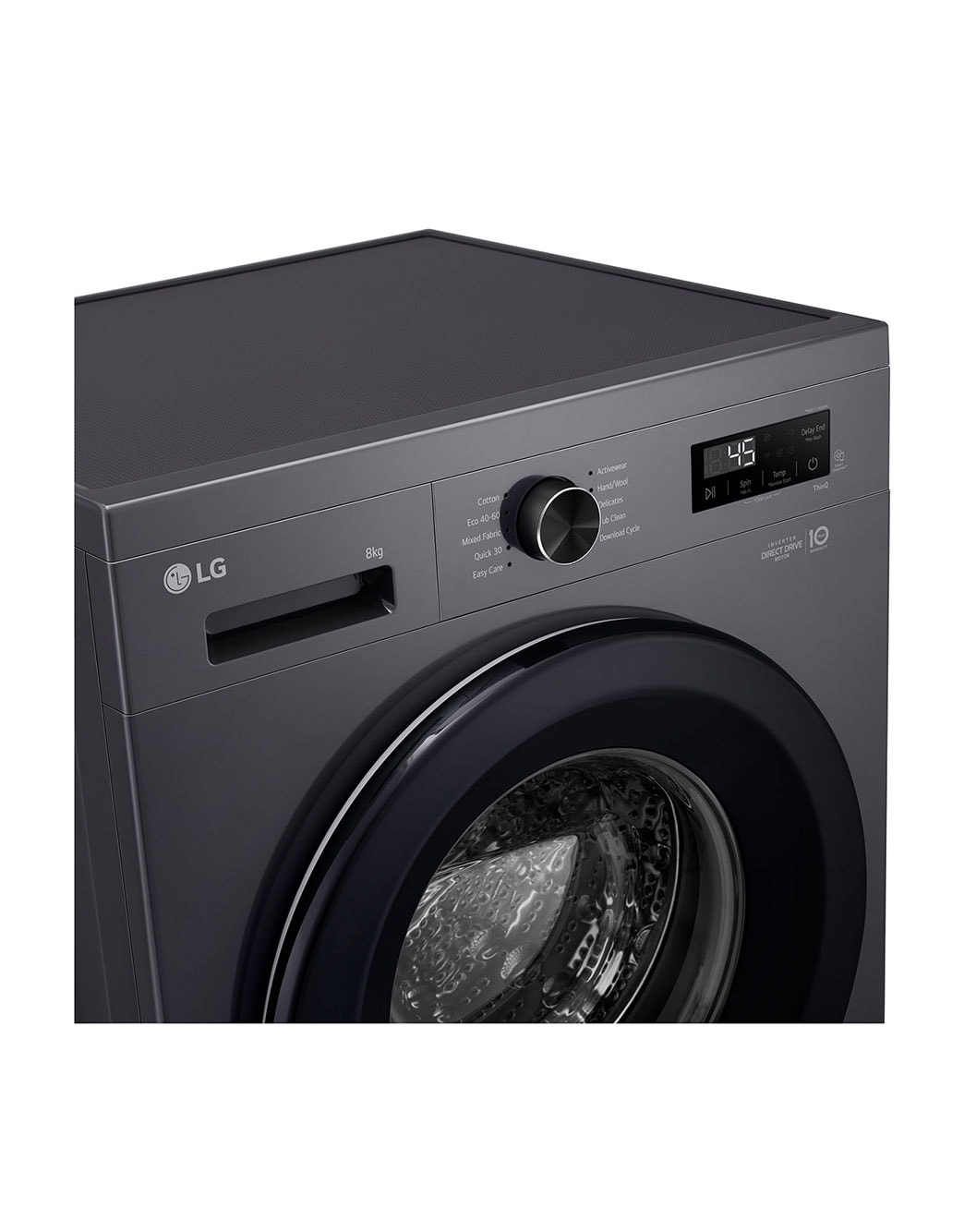 8kg Direct Drive Washing Machine, Grey LG UK