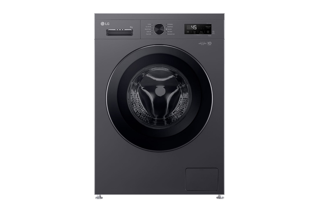 Front view of 9kg Direct Drive Washing Machine Grey - F4X1009NMK
