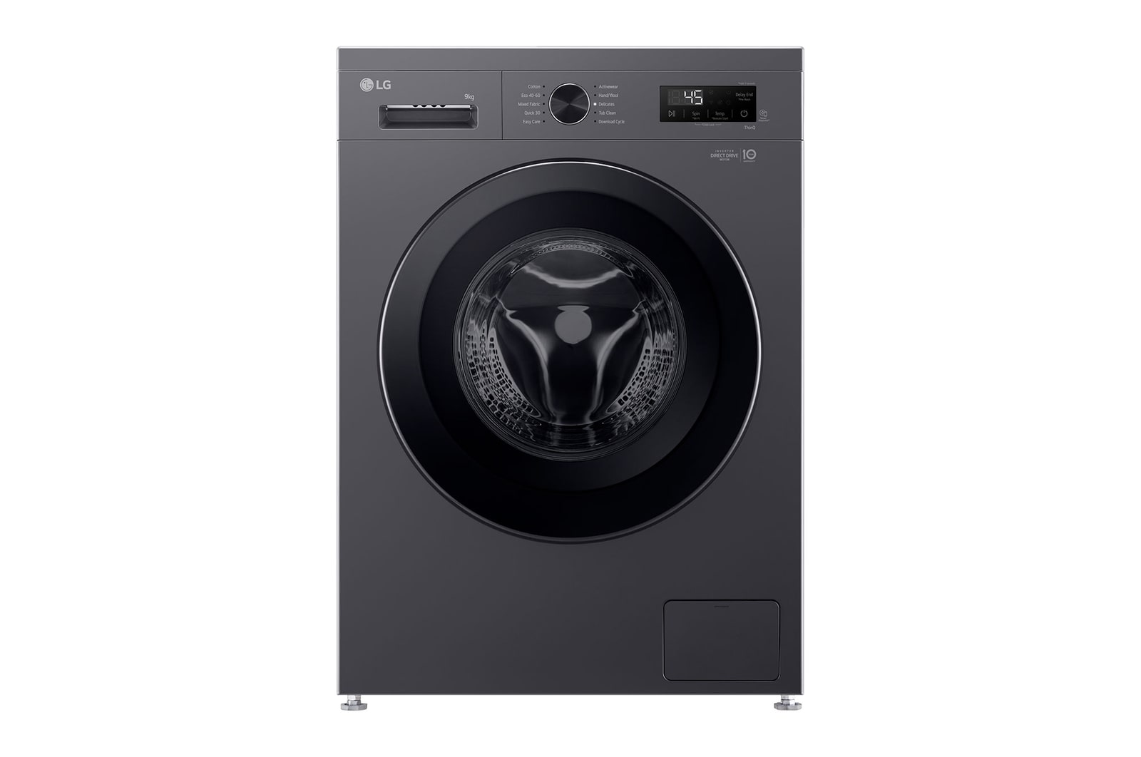 Front view of 9kg Direct Drive Washing Machine Grey - F4X1009NMK