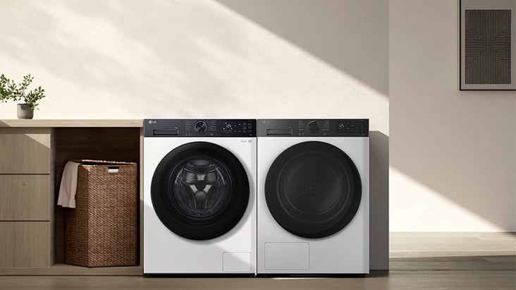 Video of setting the dryer to automatically start an optimal drying cycle by receiving information from the connected washer