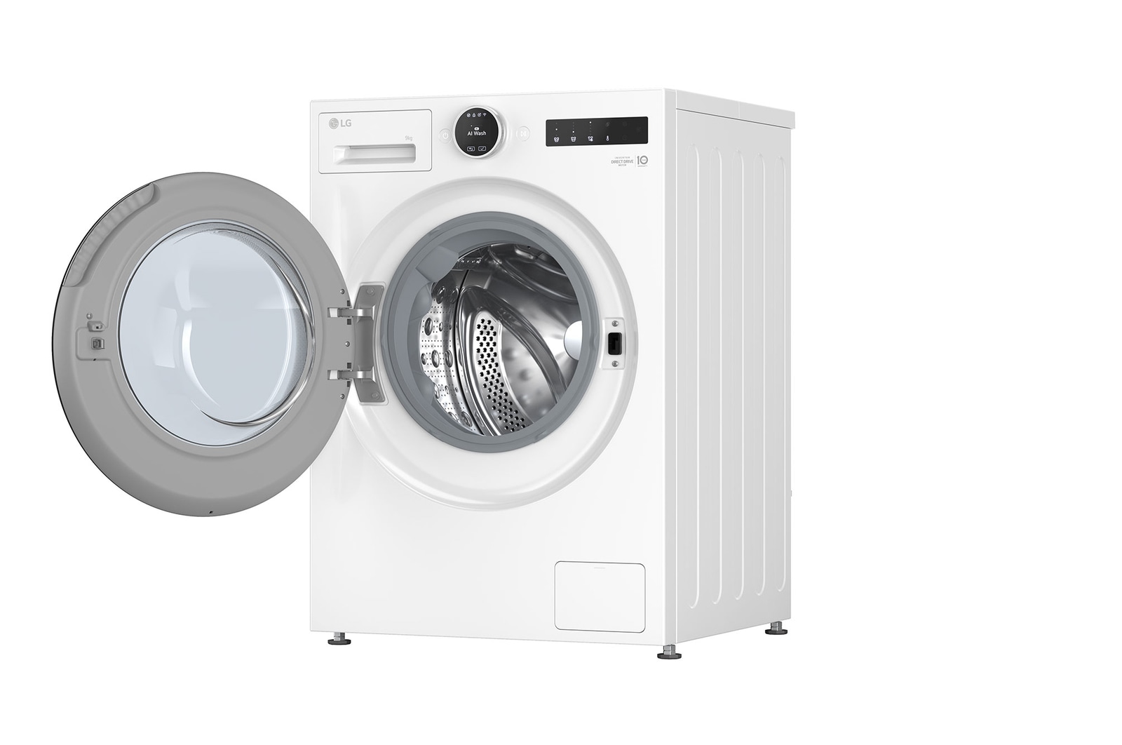 LG 9kg 1400 spin AI Direct Drive Washing Machine, White, F4X9009TWC