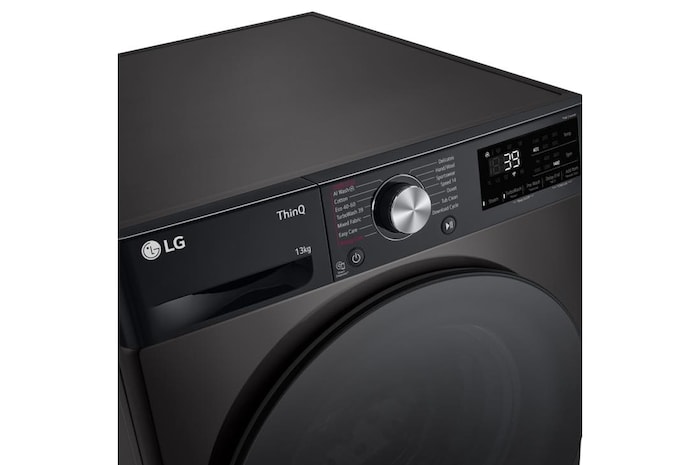 LG 13kg AI Direct Drive Washing Machine, Platinum Black, F4Y713BBTN1