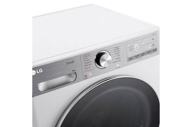LG  9kg TurboWash™360, Steam+™, AI Direct Drive™ Washing Machine, White, F4Y909WCTN4