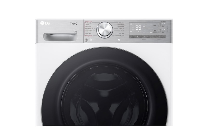 LG 13kg BIG In™ Washing Machine F4Y913WCTA1 and 10kg DUAL Inverter Heat Pump™ Tumble Dryer FDV1110W, F4Y913WCTA1.FDV1