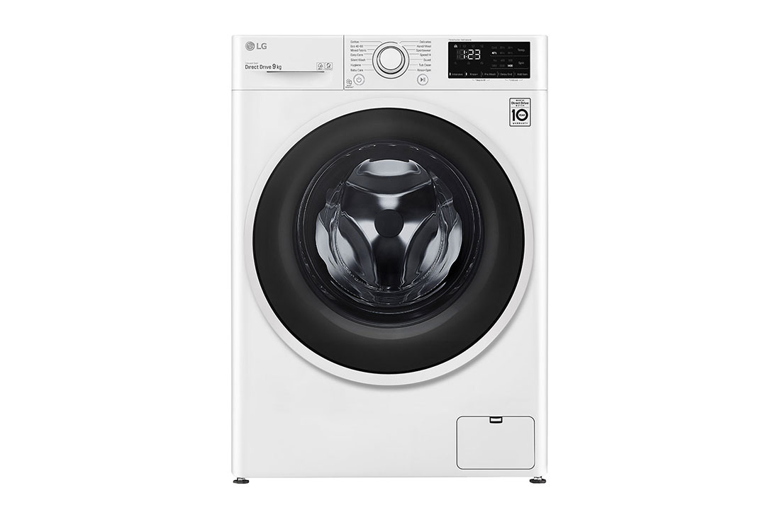 Front view of 9kg AI DD™ Washing Machine, White - FAV309WNE