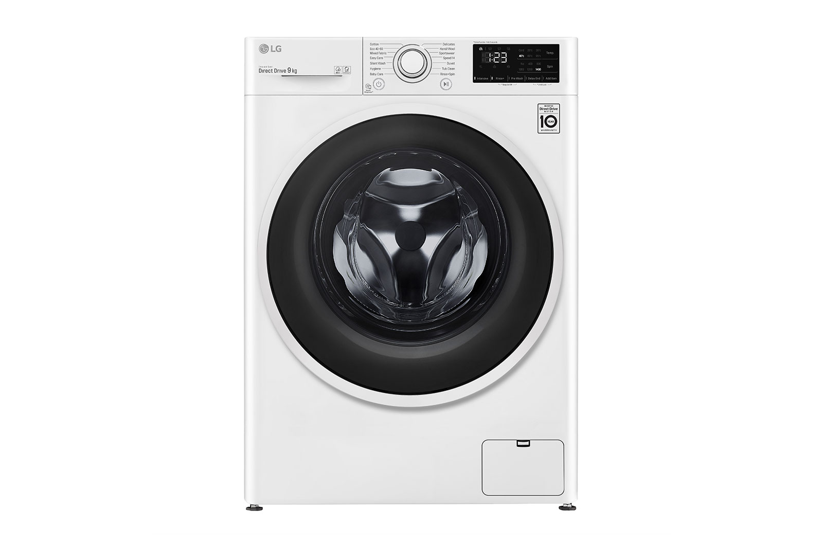 Front view of 9kg AI DD™ Washing Machine, White - FAV309WNE
