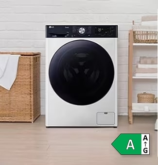The washing machine in the laundry room.