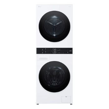 Front view of 12 / 10kg LG WashTower | DUAL Inverter Heat Pump™, White WT1210WWF