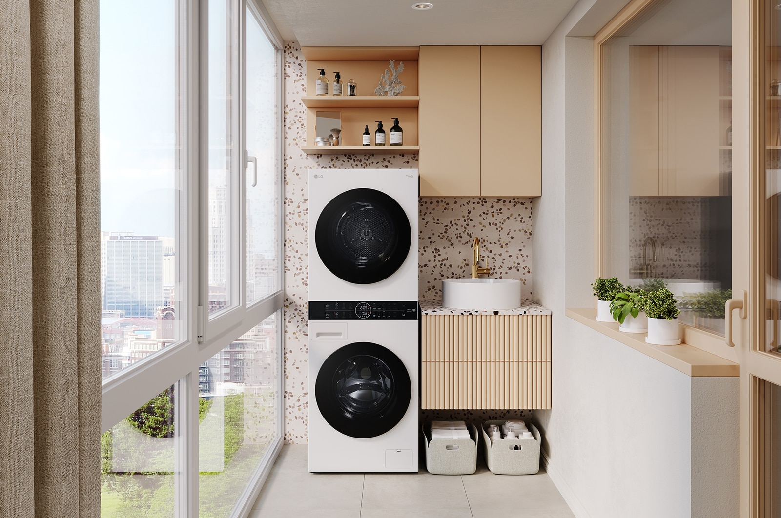 12 / 10kg WashTower | DUAL Inverter Heat Pump™, White