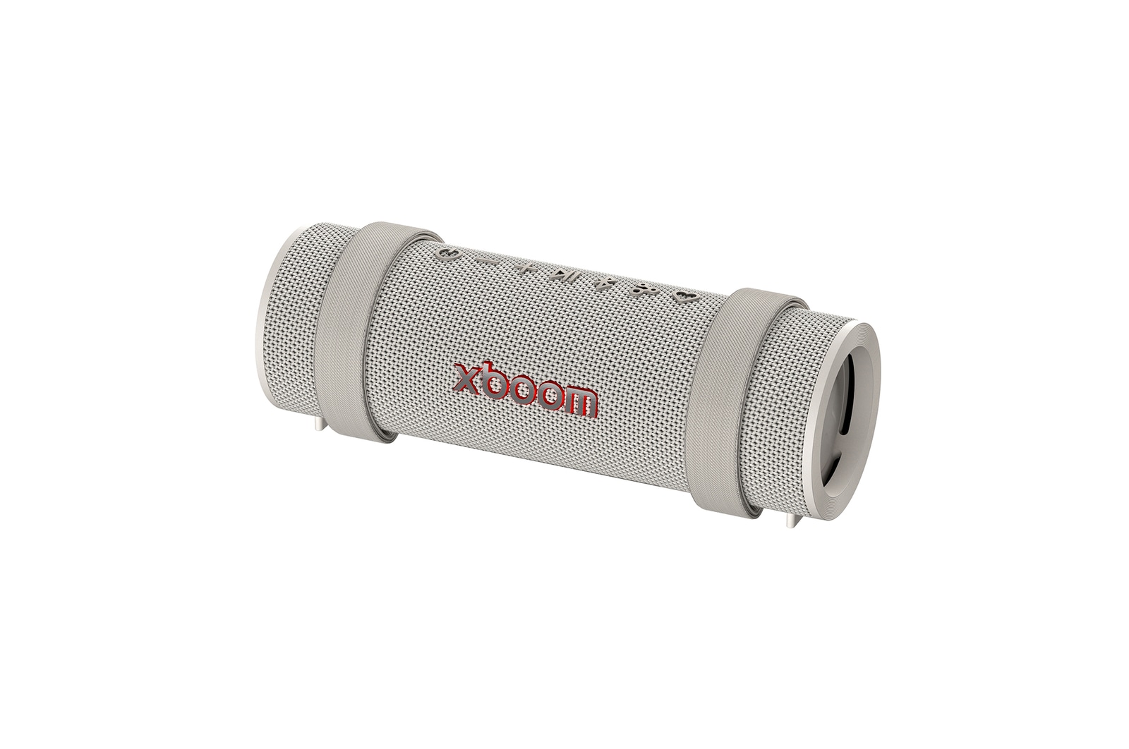 Front view of LG xboom Grab by will.i.am | Bluetooth Speaker | xboom Signature Sound with Ultimate Portability Grab Grey
