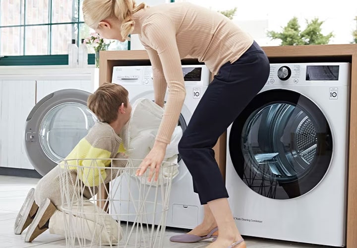 LG Washing machine in the kitchen
