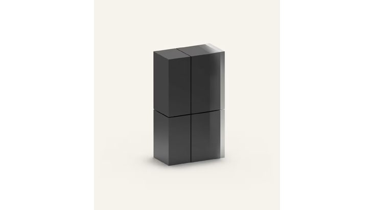 A diagram showing the size of American fridge freezers