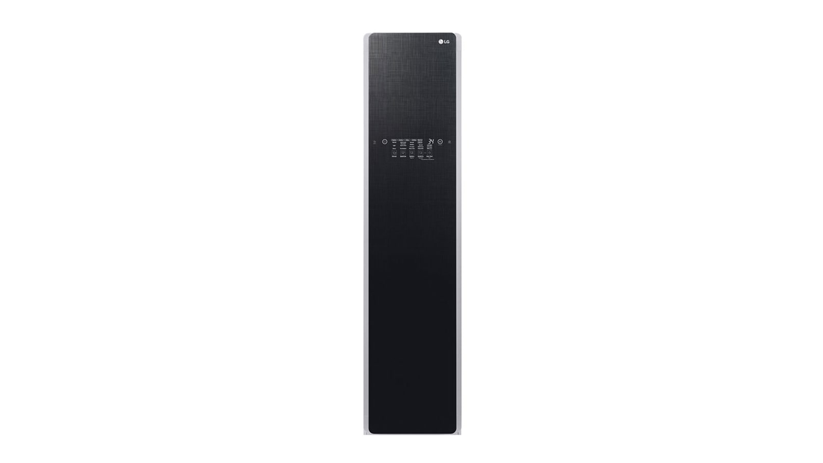 Image of front view of black lg styler.