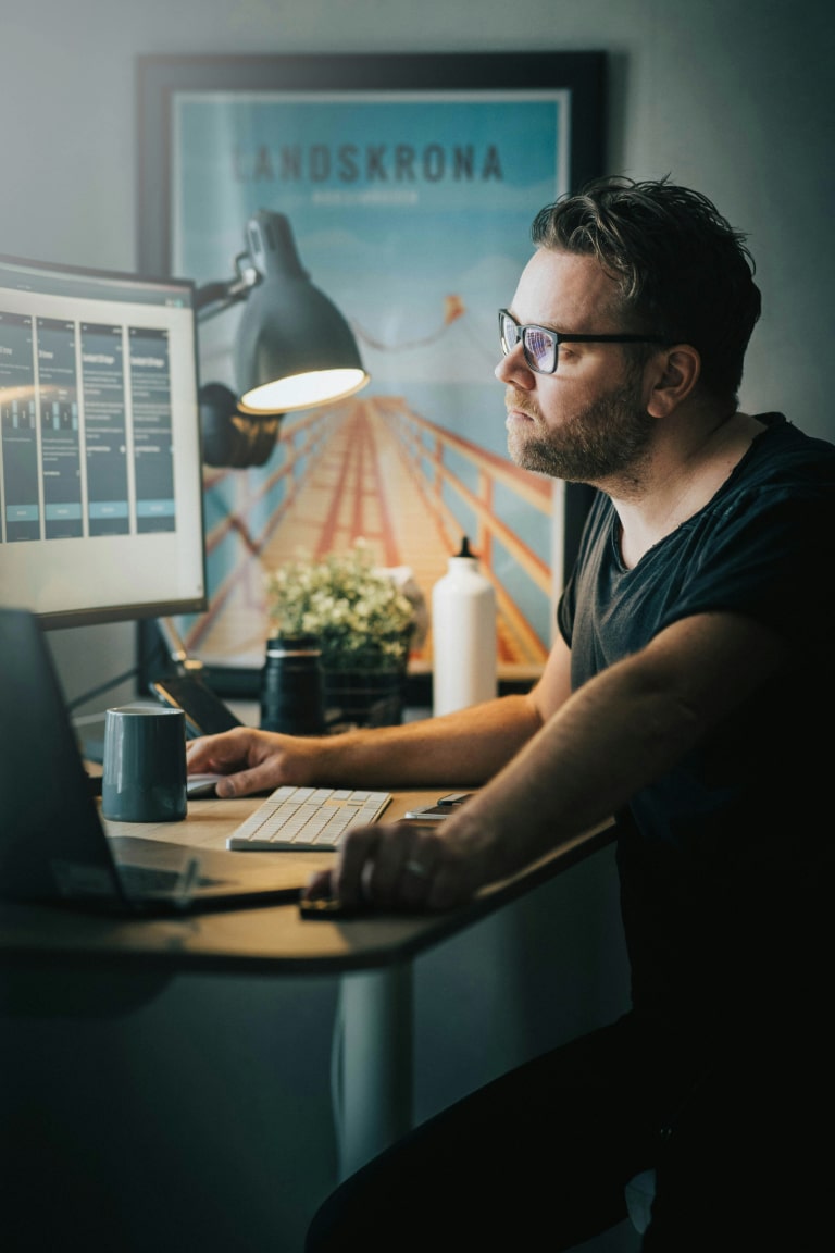Smart home office designed to elevate productivity and connectivity, featuring advanced technology that integrates seamlessly into the work environment.