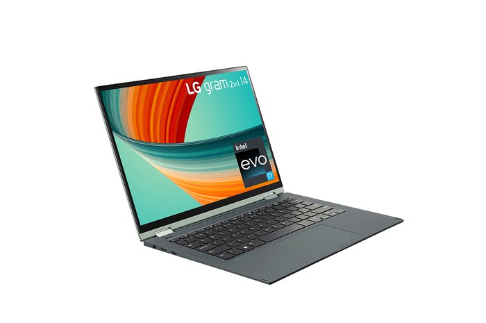 LG gram 2in1 14" laptop | ultra-lightweight with 16:10 anti-glare display and Intel® Evo 13th Gen. Processor - Sage Green, 14T90R-K.AA77A1