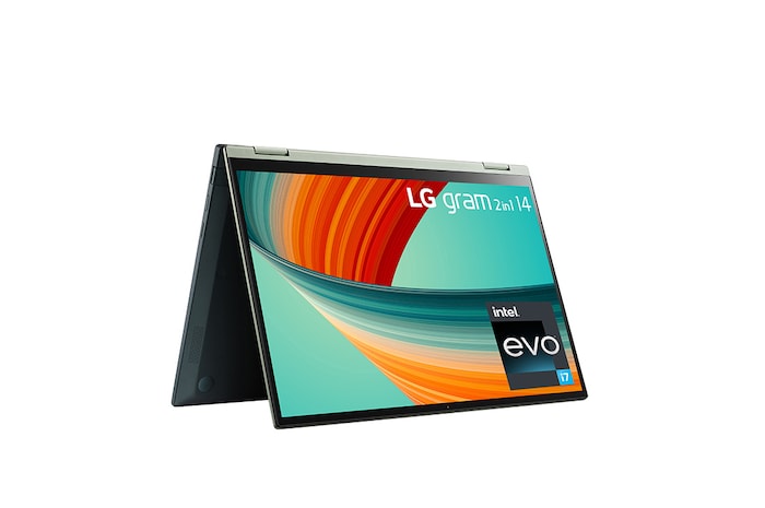 LG gram 2in1 14" laptop | ultra-lightweight with 16:10 anti-glare display and Intel® Evo 13th Gen. Processor - Sage Green, 14T90R-K.AA77A1