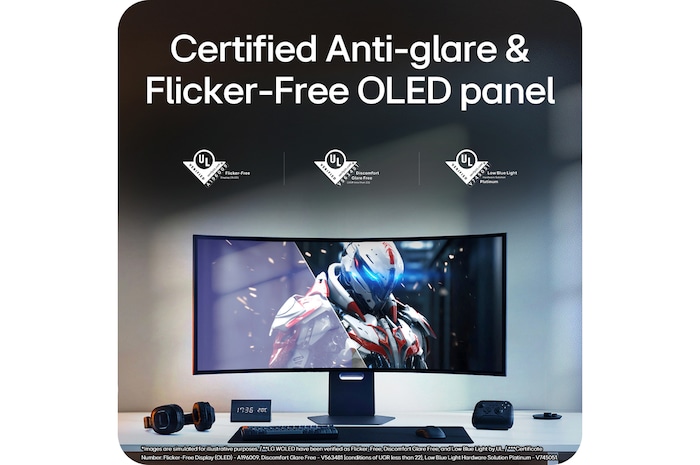Anti-glare flicker free OLED panel