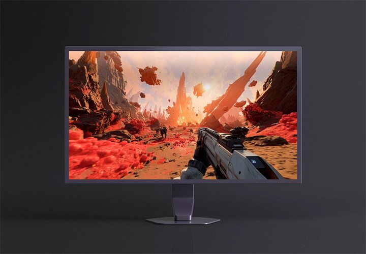 UltraGear G5 Gaming Monitor (25G590B) designed for competitive esports with a minimalist stand