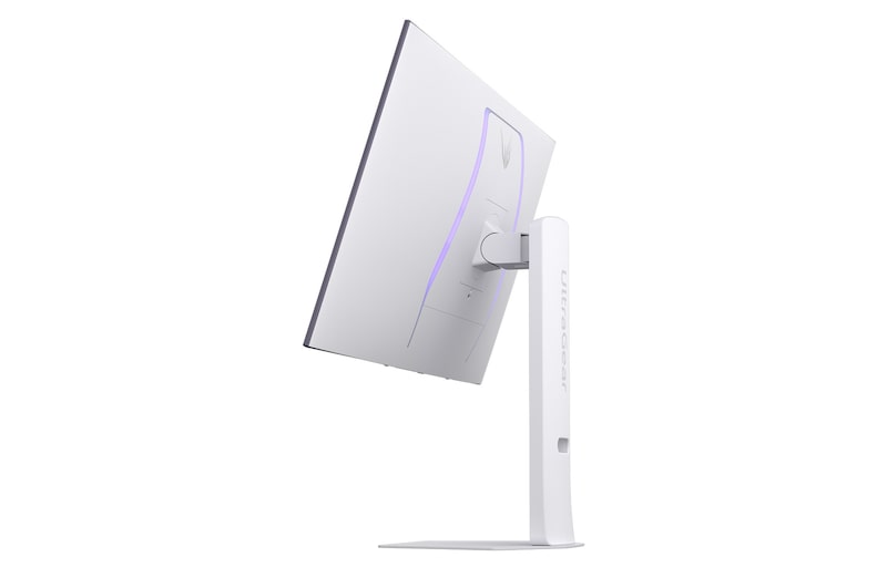 side view of a tilted monitor
