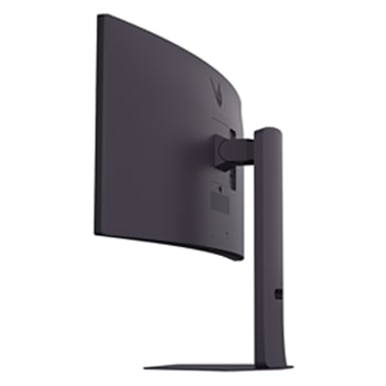 side view of a tilted monitor