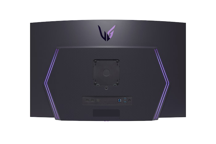 Zoomed-in rear view with lights on